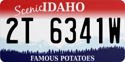 ID license plate 2T6341W