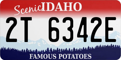 ID license plate 2T6342E