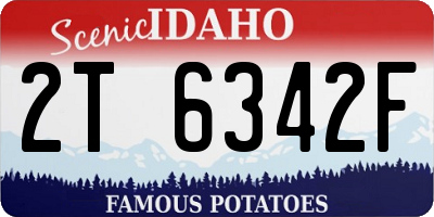 ID license plate 2T6342F