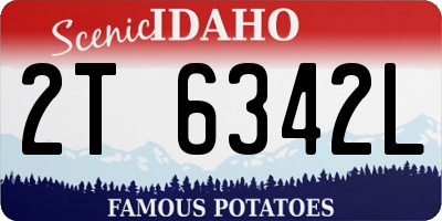 ID license plate 2T6342L