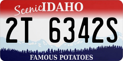 ID license plate 2T6342S