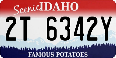 ID license plate 2T6342Y