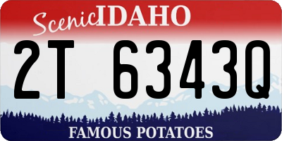 ID license plate 2T6343Q