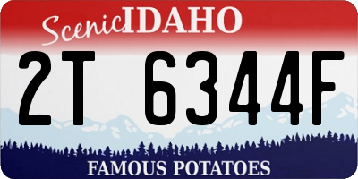 ID license plate 2T6344F