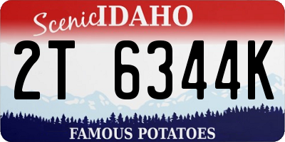 ID license plate 2T6344K