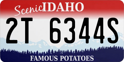 ID license plate 2T6344S