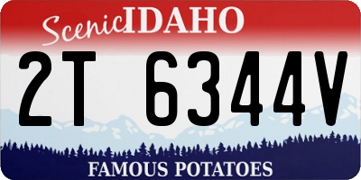 ID license plate 2T6344V