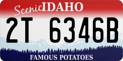 ID license plate 2T6346B