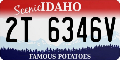 ID license plate 2T6346V