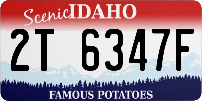 ID license plate 2T6347F