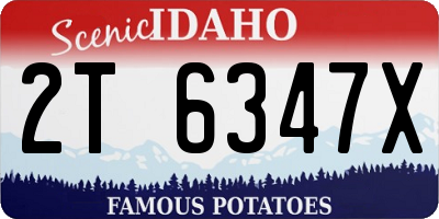 ID license plate 2T6347X