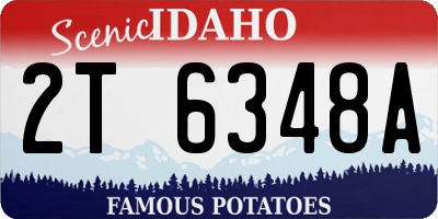 ID license plate 2T6348A