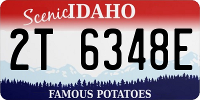 ID license plate 2T6348E