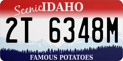 ID license plate 2T6348M