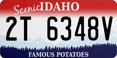 ID license plate 2T6348V