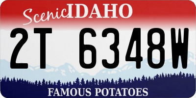 ID license plate 2T6348W