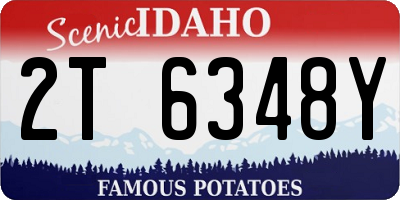 ID license plate 2T6348Y