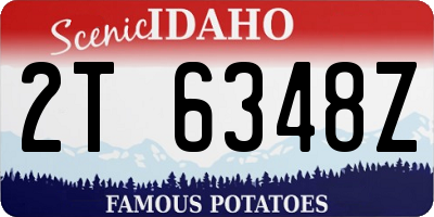 ID license plate 2T6348Z