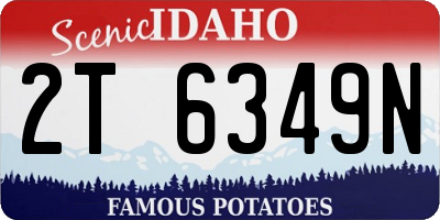 ID license plate 2T6349N