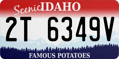 ID license plate 2T6349V
