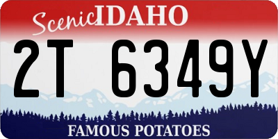 ID license plate 2T6349Y