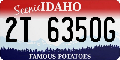 ID license plate 2T6350G