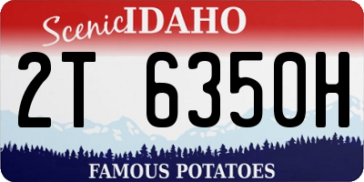 ID license plate 2T6350H