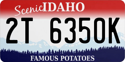 ID license plate 2T6350K