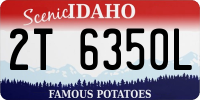 ID license plate 2T6350L