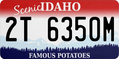ID license plate 2T6350M