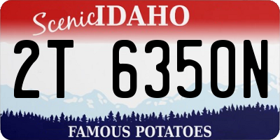 ID license plate 2T6350N