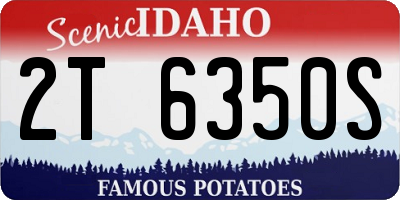 ID license plate 2T6350S