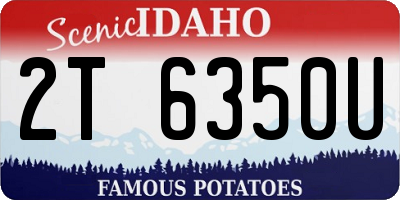 ID license plate 2T6350U