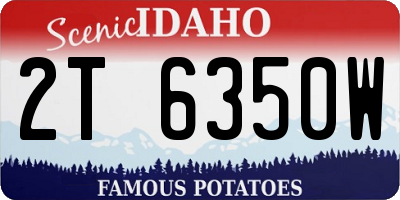 ID license plate 2T6350W
