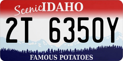 ID license plate 2T6350Y