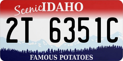 ID license plate 2T6351C