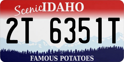 ID license plate 2T6351T