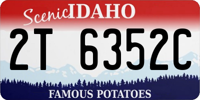 ID license plate 2T6352C