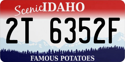 ID license plate 2T6352F