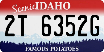 ID license plate 2T6352G