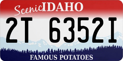 ID license plate 2T6352I
