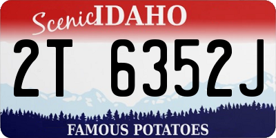 ID license plate 2T6352J