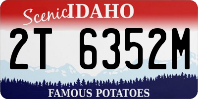 ID license plate 2T6352M
