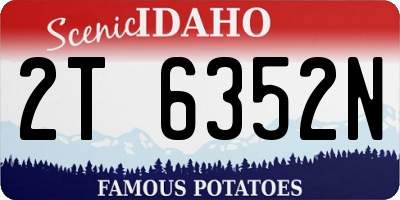 ID license plate 2T6352N