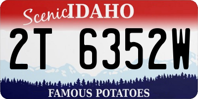 ID license plate 2T6352W