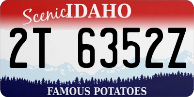 ID license plate 2T6352Z