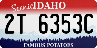 ID license plate 2T6353C