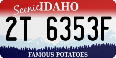 ID license plate 2T6353F