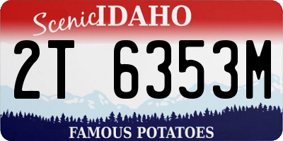 ID license plate 2T6353M