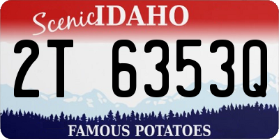 ID license plate 2T6353Q